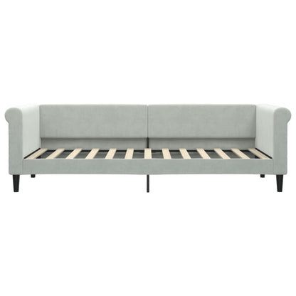 Letto da Giorno Grigio Chiaro 80x200 cm in Velluto - homemem39