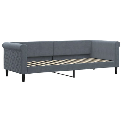 Letto da Giorno Grigio Scuro 80x200 cm in Velluto | homemem39