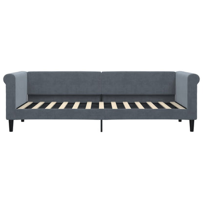 Letto da Giorno Grigio Scuro 80x200 cm in Velluto | homemem39