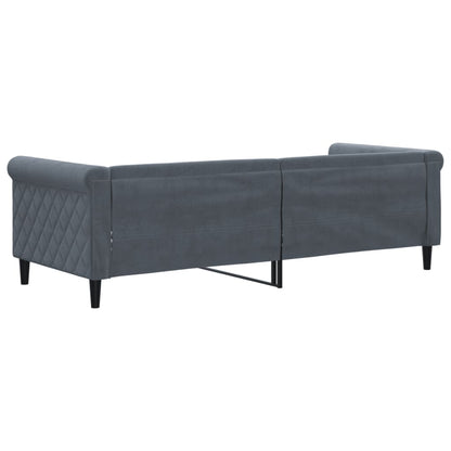 Letto da Giorno Grigio Scuro 80x200 cm in Velluto | homemem39