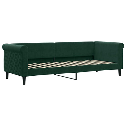 Letto da Giorno Verde Scuro 80x200 cm in Velluto