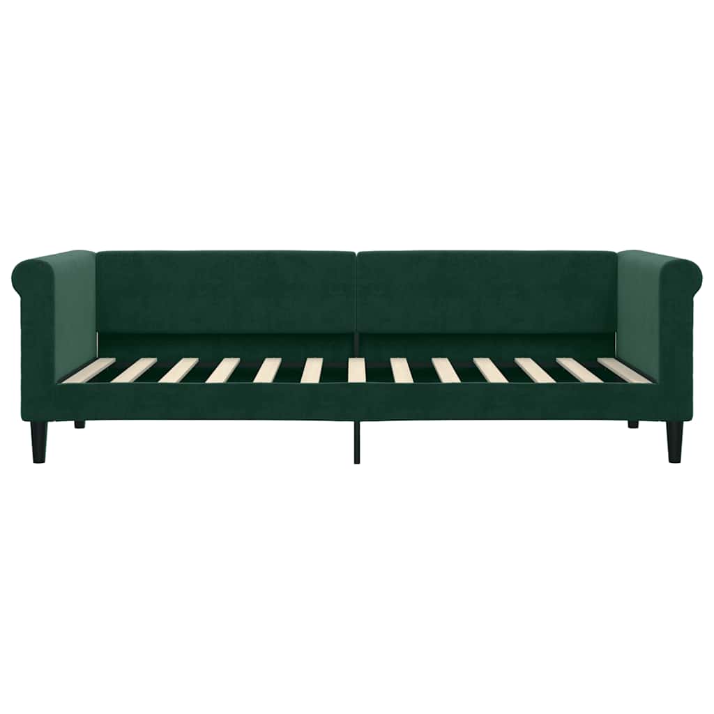 Letto da Giorno Verde Scuro 80x200 cm in Velluto