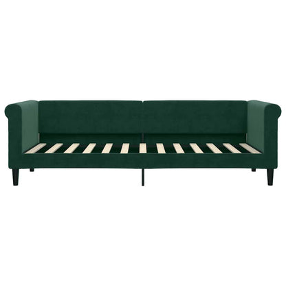 Letto da Giorno Verde Scuro 80x200 cm in Velluto