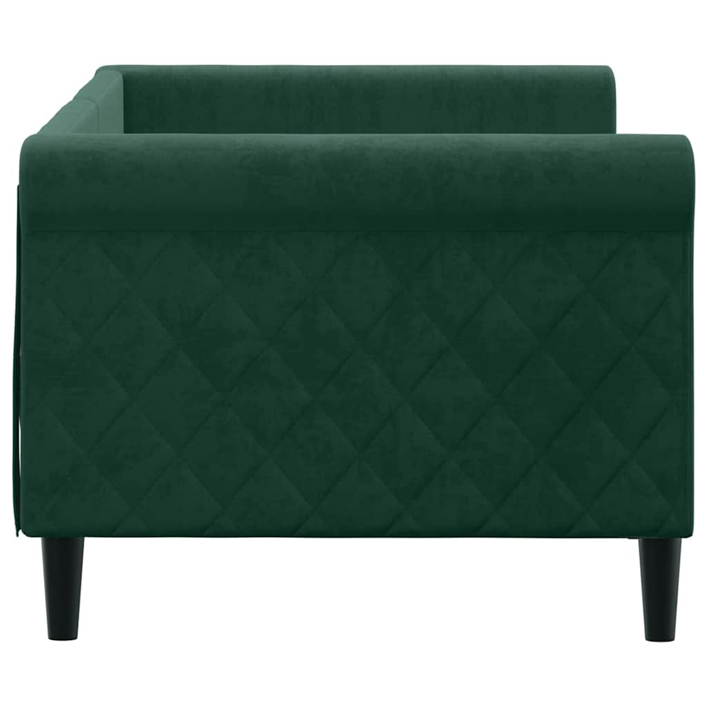 Letto da Giorno Verde Scuro 80x200 cm in Velluto