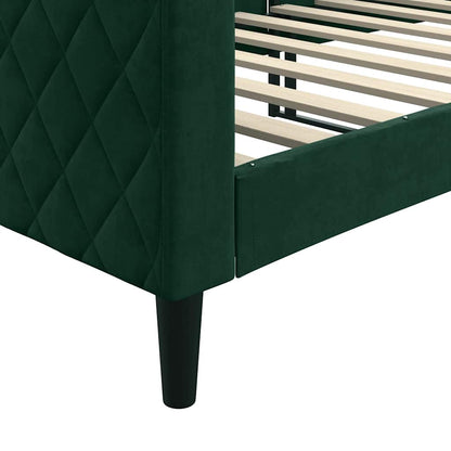 Letto da Giorno Verde Scuro 80x200 cm in Velluto