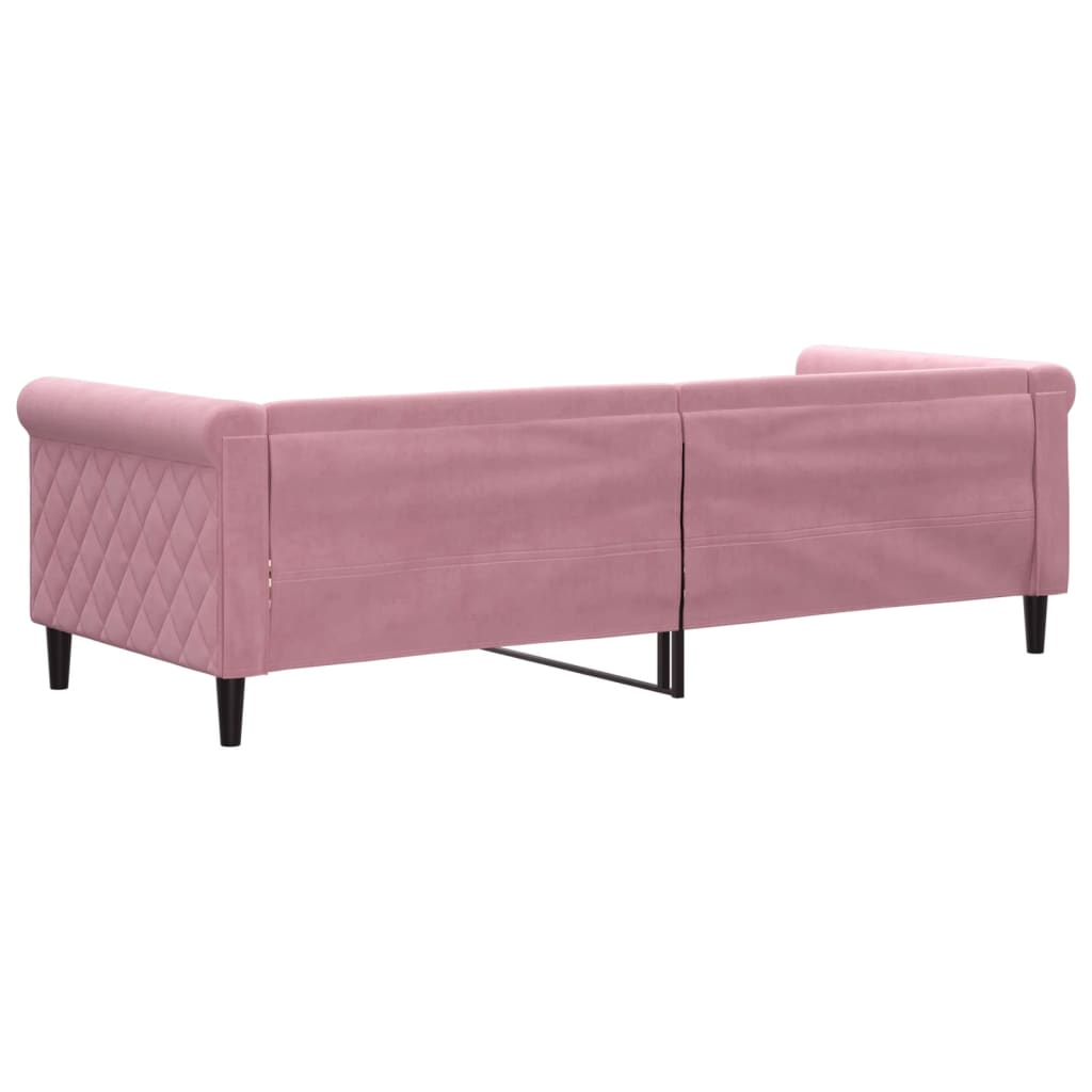 Letto da Giorno Rosa 80x200 cm in Velluto - homemem39