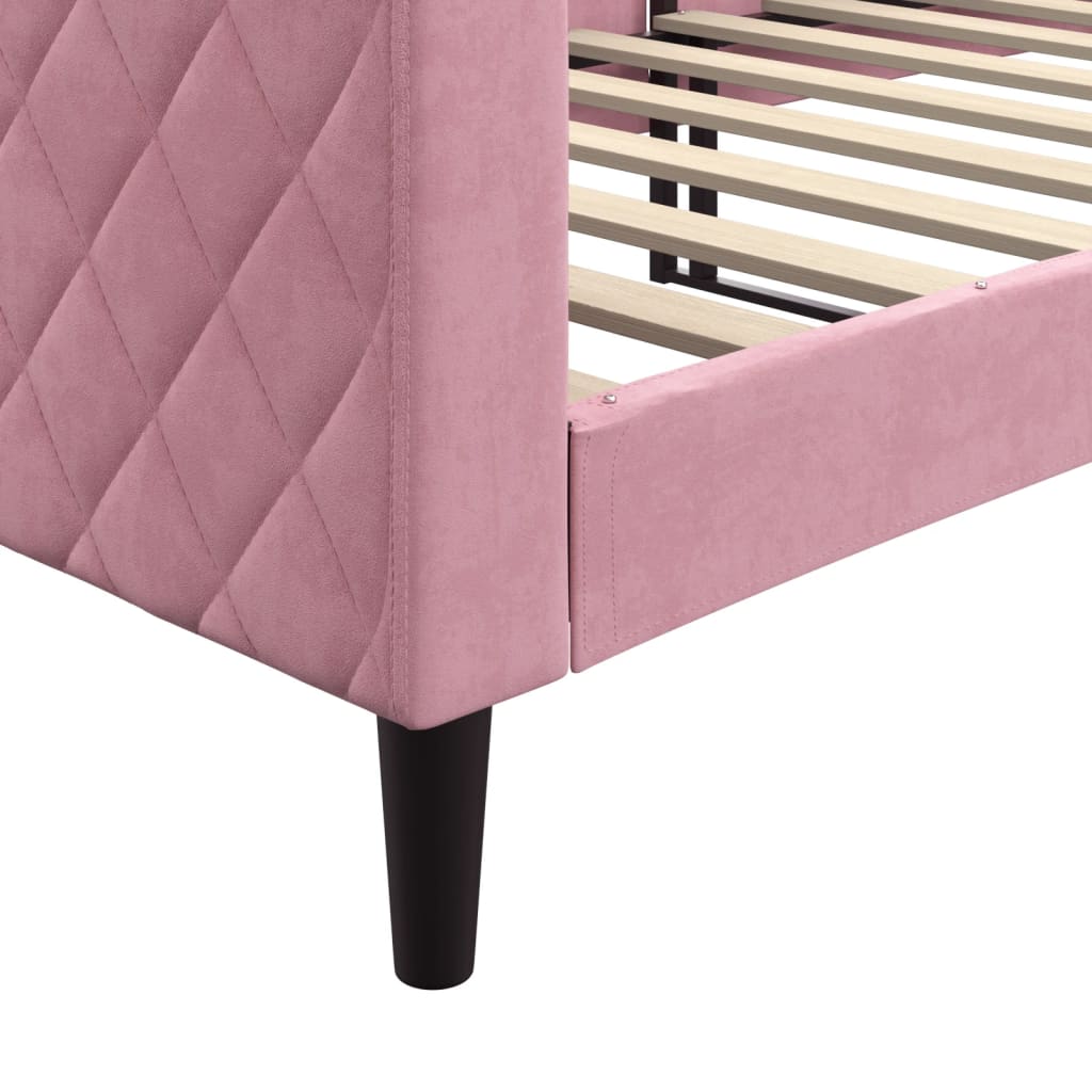 Letto da Giorno Rosa 80x200 cm in Velluto