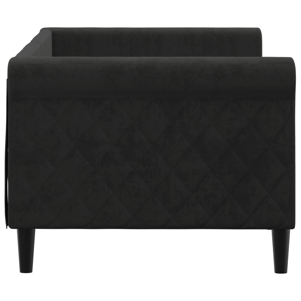 Letto da Giorno Nero 80x200 cm in Velluto