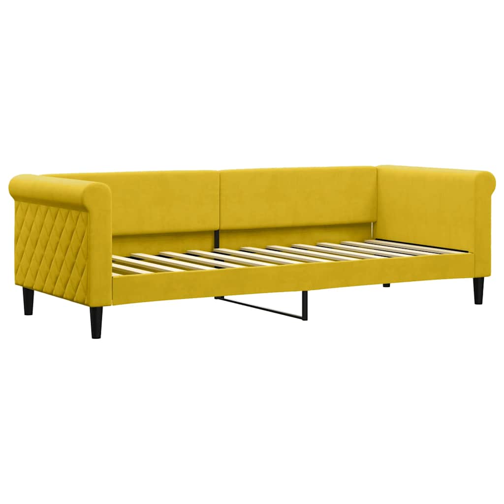 Letto da Giorno Giallo 80x200 cm in Velluto | homemem39