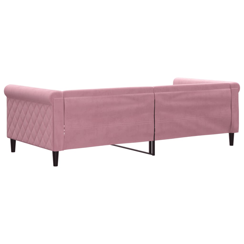 Letto da Giorno Rosa 90x200 cm in Velluto