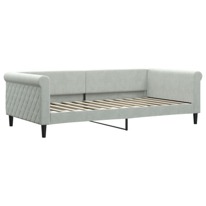 Letto da Giorno Grigio Chiaro 100x200 cm in Velluto | homemem39