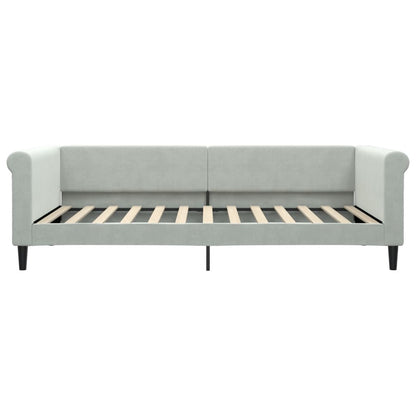 Letto da Giorno Grigio Chiaro 100x200 cm in Velluto | homemem39