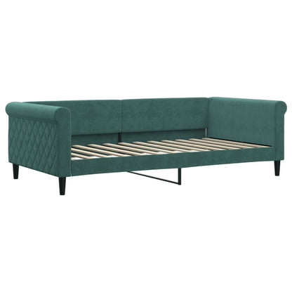 Letto da Giorno Verde Scuro 100x200 cm in Velluto - homemem39