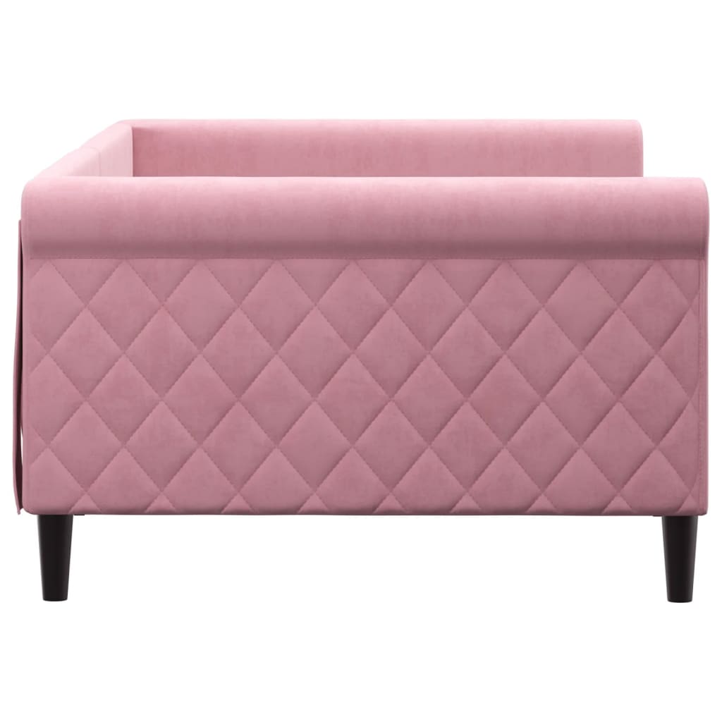 Letto da Giorno Rosa 100x200 cm in Velluto