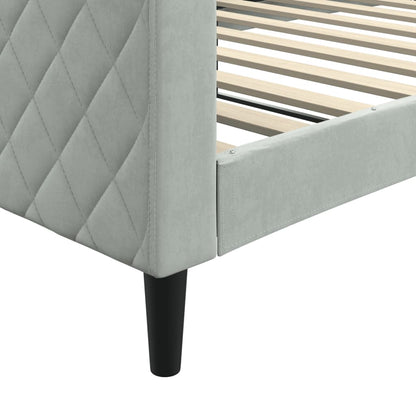 Letto da Giorno Grigio Chiaro 100x190 cm in Velluto | homemem39