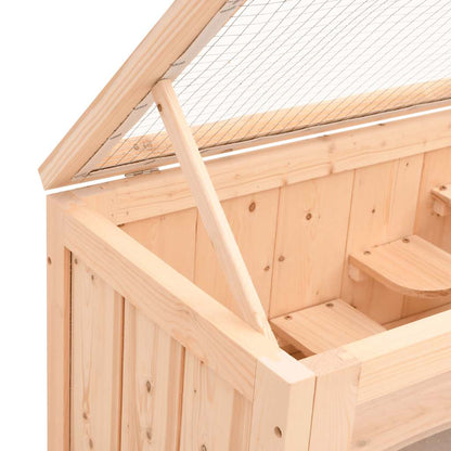 Gabbia per Criceti 60x35,5x42 cm in Legno Massello di Abete - homemem39