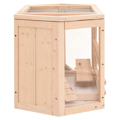 Gabbia per Criceti 80x40x43 cm in Legno Massello di Abete | homemem39