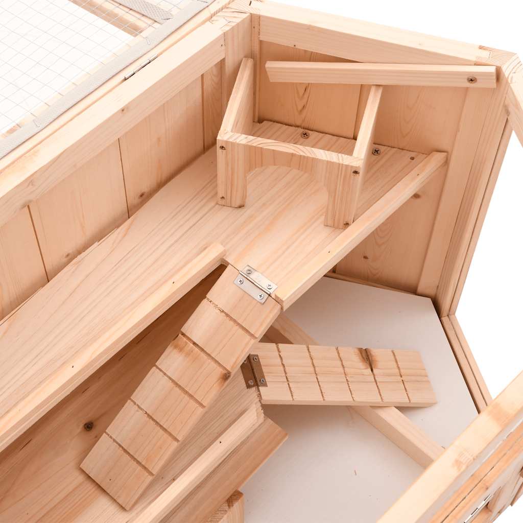 Gabbia per Criceti 80x40x43 cm in Legno Massello di Abete | homemem39
