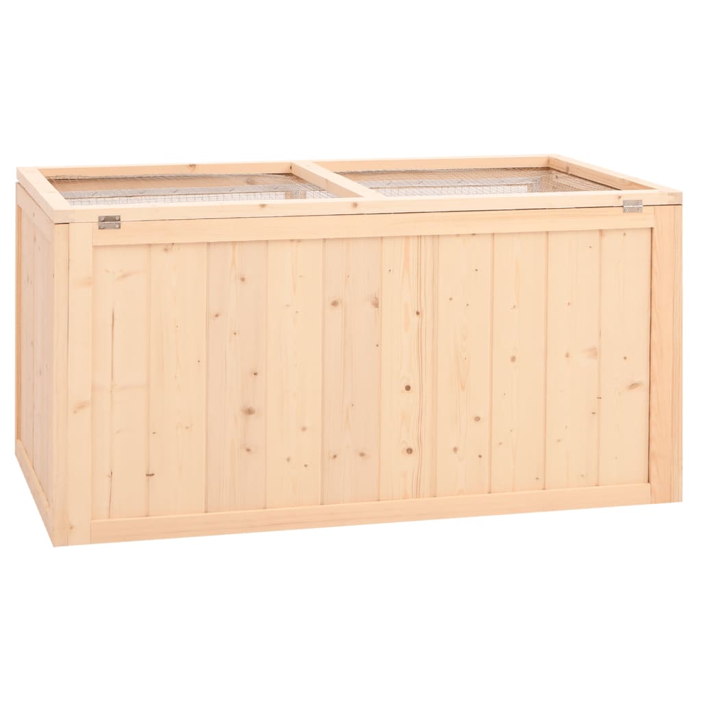 Gabbia per Criceti 89,5x45x45 cm in Legno Massello di Abete - homemem39