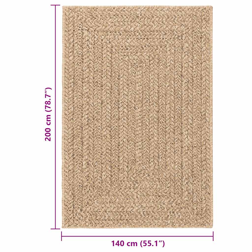 Tappeto ZIZUR 140x200 cm Aspetto Iuta per Interni ed Esterni | homemem39