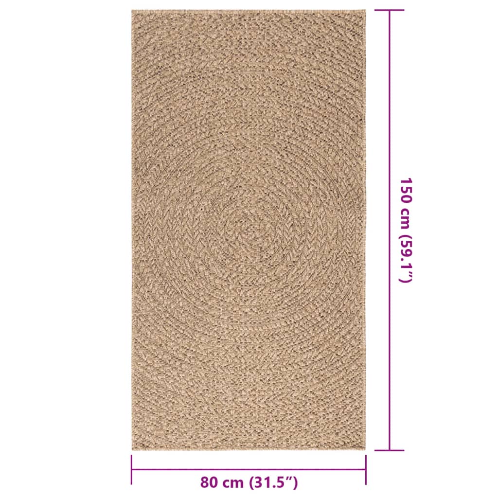Tappeto ZIZUR 80x150 cm Aspetto Iuta per Interni ed Esterni - homemem39