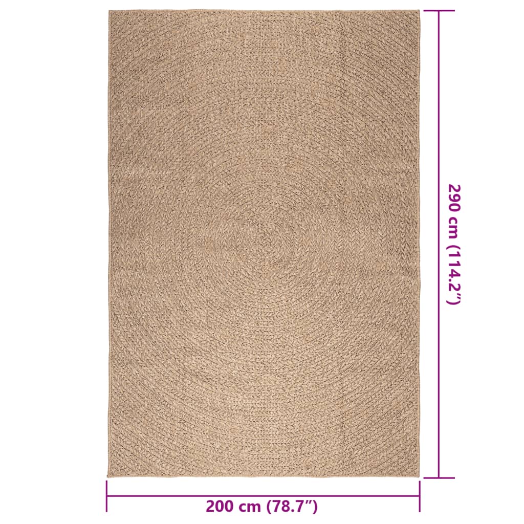 Tappeto ZIZUR 200x290 cm Aspetto Iuta per Interni ed Esterni - homemem39