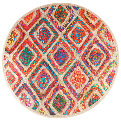 Tappeto Lavabile Multicolore Ø 120 cm Antiscivolo - homemem39