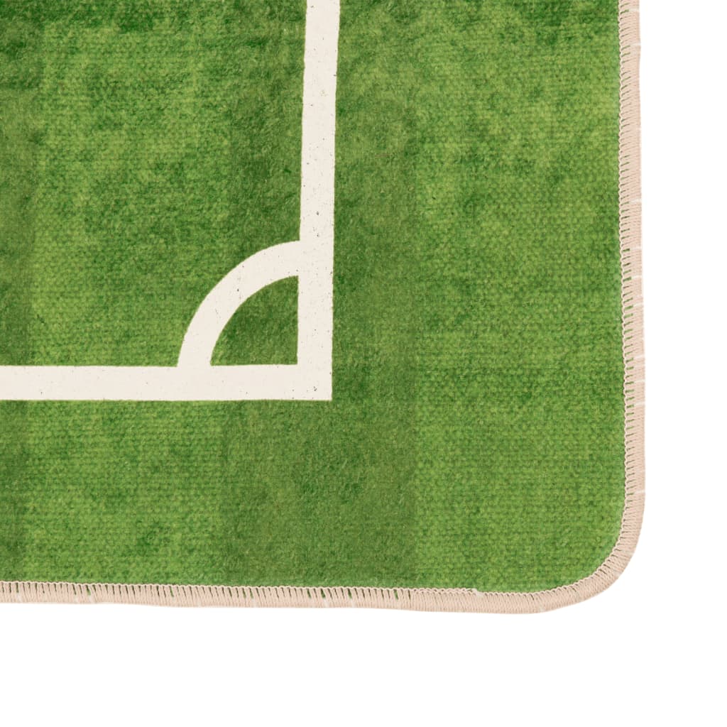 Tappeto Bambini Verde 160x230 Campo Calcio Lavabile Antiscivolo - homemem39