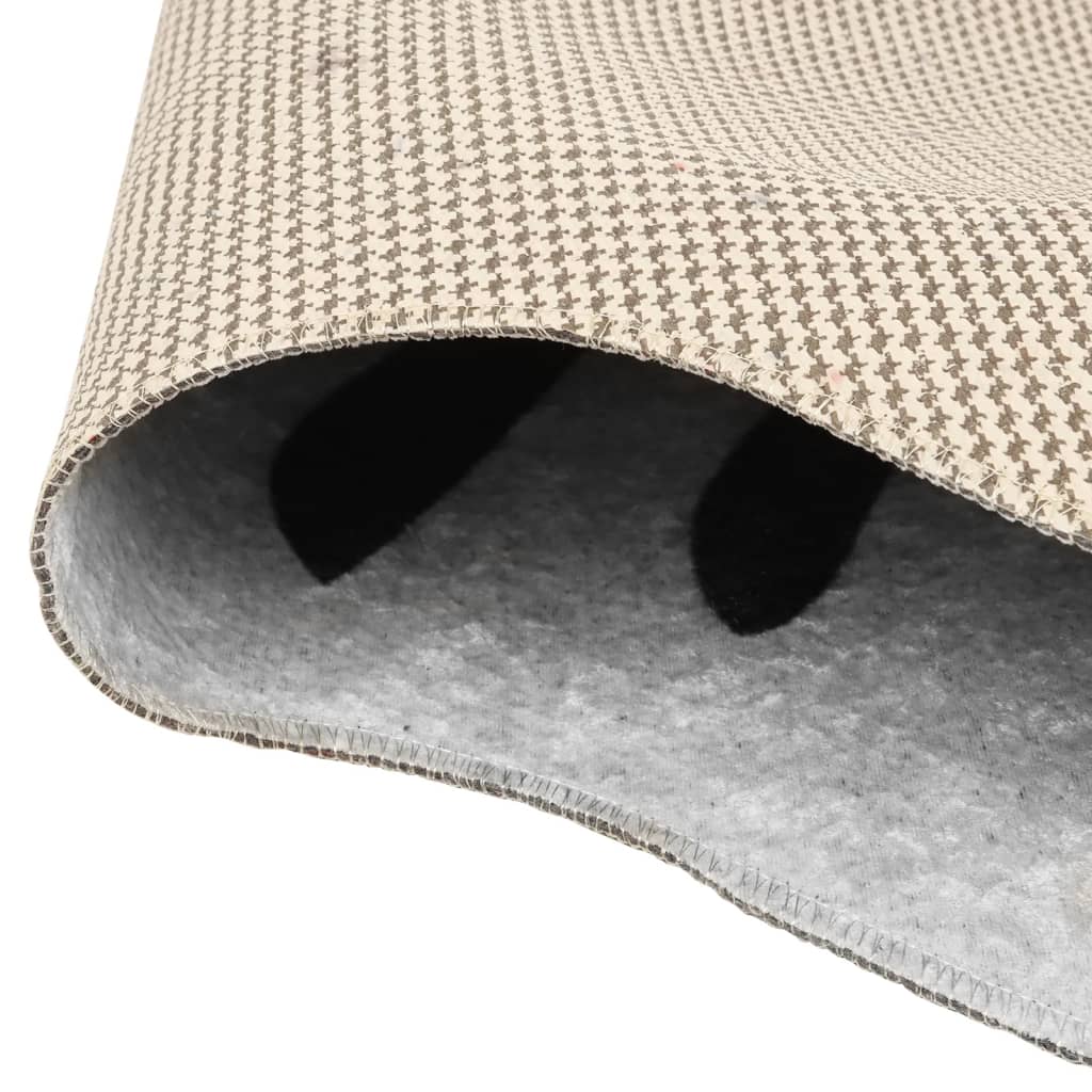 Tappeto Nero Bianco 120x170 Motivo Zebrato Lavabile Antiscivolo - homemem39