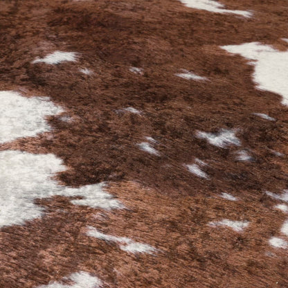Tappeto Marrone e Bianco 120x170cm Mucca Lavabile Antiscivolo - homemem39