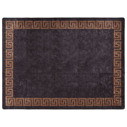 Tappeto Lavabile Nero e Oro 400x300 cm Antiscivolo - homemem39