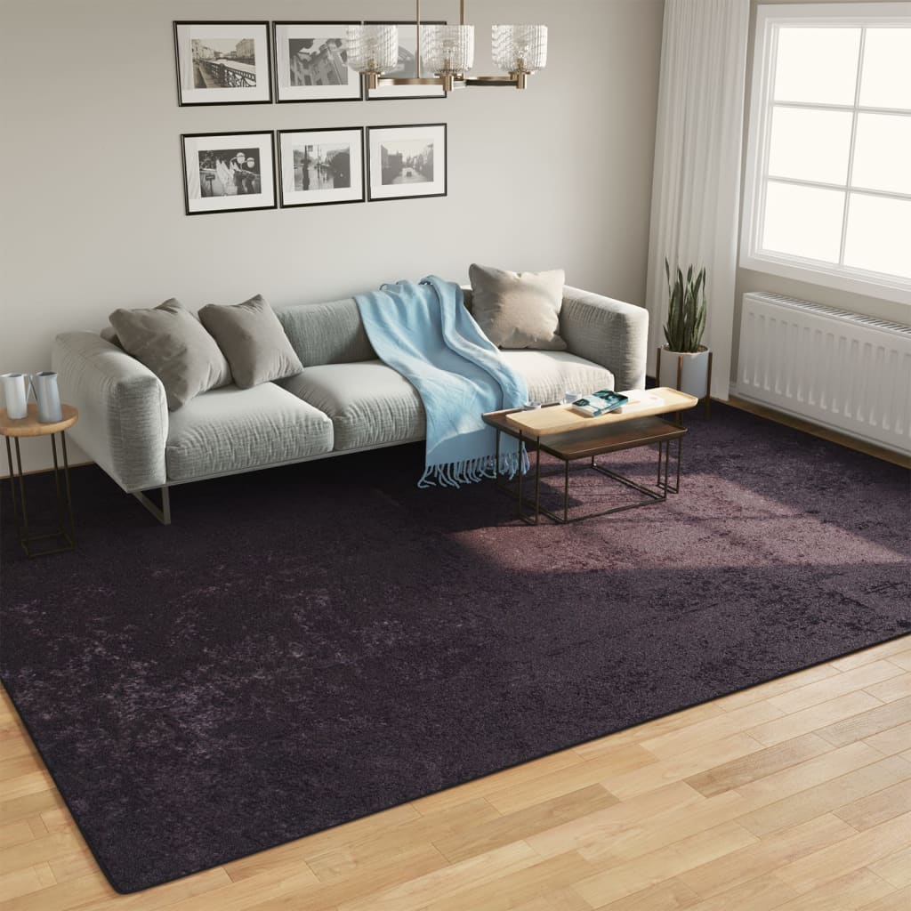 Tappeto Lavabile Antracite 400x300 cm Antiscivolo - homemem39