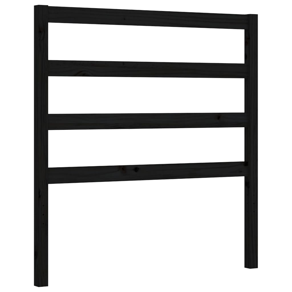 Giroletto con Testiera Nero Small Single in Legno Massello | homemem39
