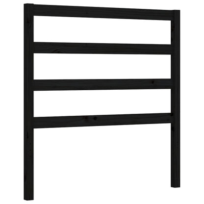 Giroletto con Testiera Nero Small Single in Legno Massello
