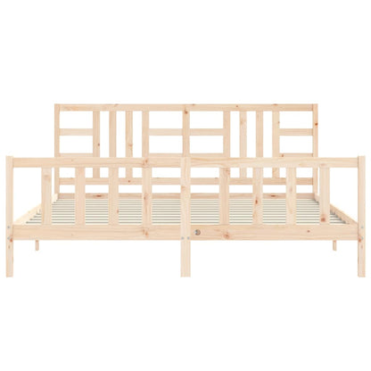 Giroletto senza Materasso 200x200 cm in Legno Massello di Pino