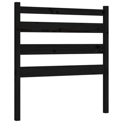 Giroletto con Testiera Nero Small Single in Legno Massello | homemem39