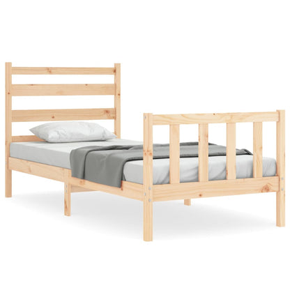 Letto senza Materasso 90x190 cm in Legno Massello di Pino - homemem39