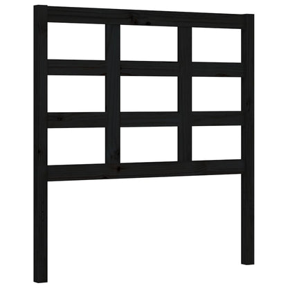 Giroletto con Testiera Nero Small Single in Legno Massello | homemem39