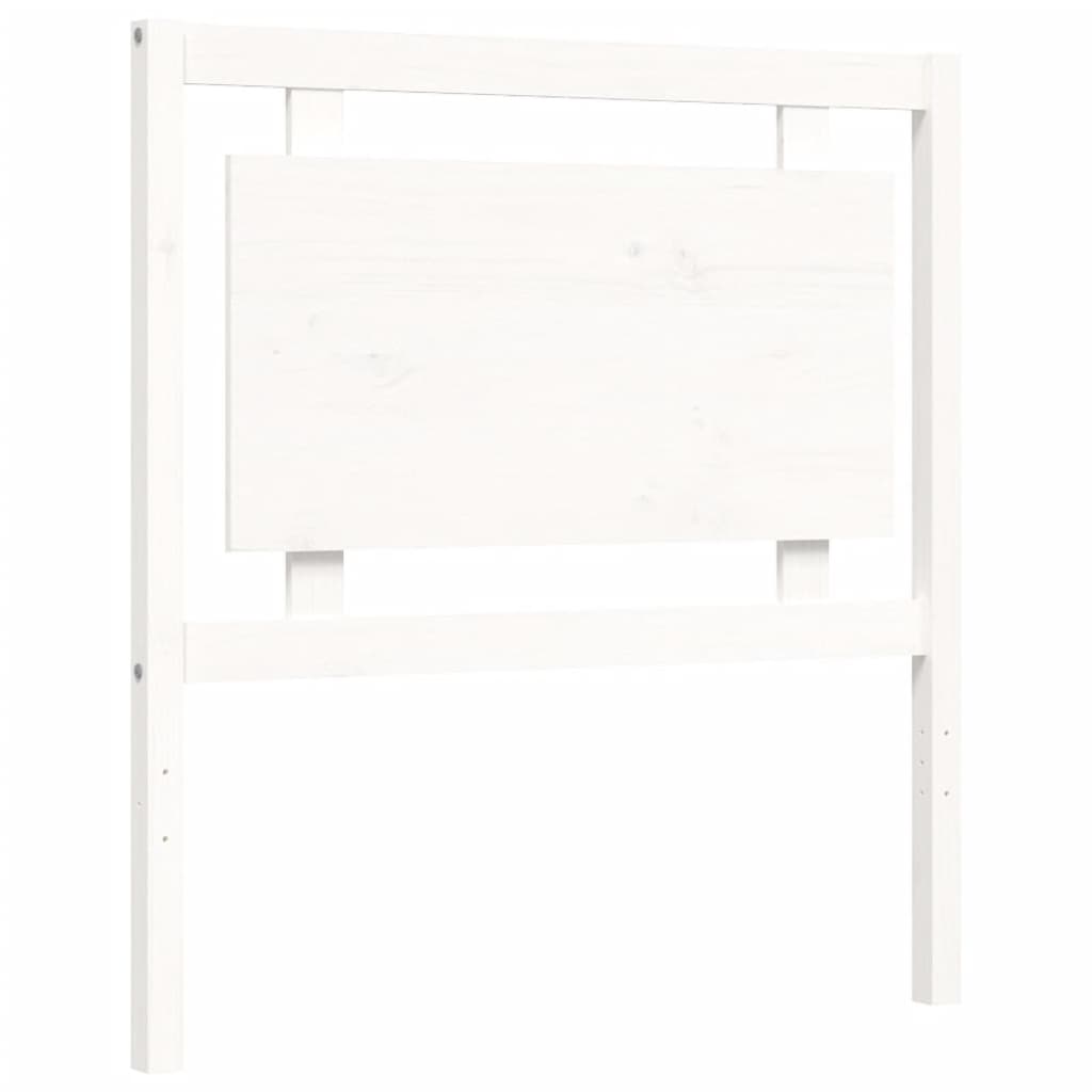 Giroletto con Testiera Bianco Small Single Legno Massello