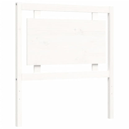 Giroletto con Testiera Bianco Small Single Legno Massello