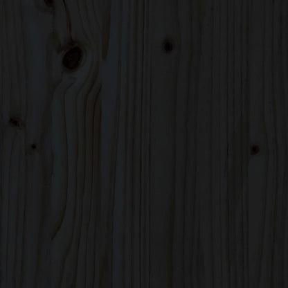 Giroletto con Testiera Nero Small Single in Legno Massello