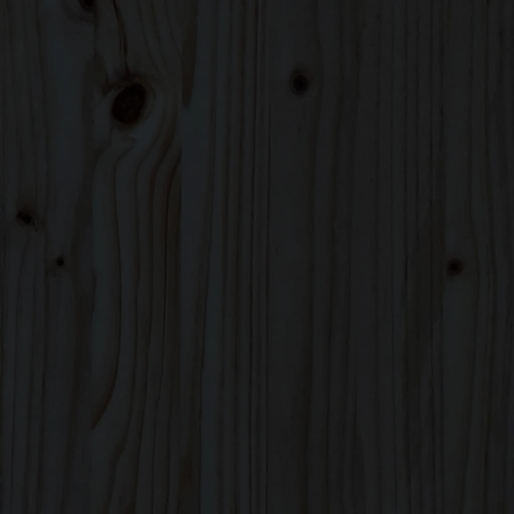 Giroletto con Testiera Nero Small Single in Legno Massello | homemem39