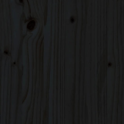 Giroletto con Testiera Nero Small Single in Legno Massello | homemem39