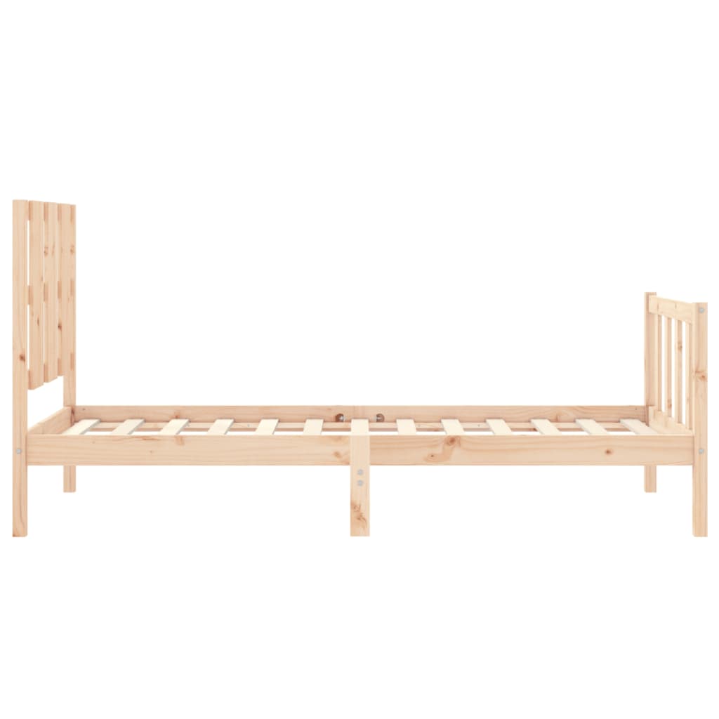 Letto senza Materasso 90x190 cm in Legno Massello di Pino - homemem39