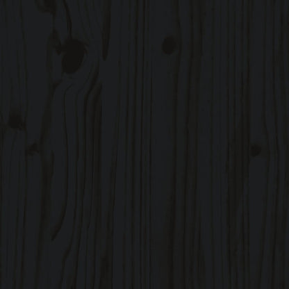 Giroletto con Testiera Nero 200x200 cm in Legno Massello | homemem39