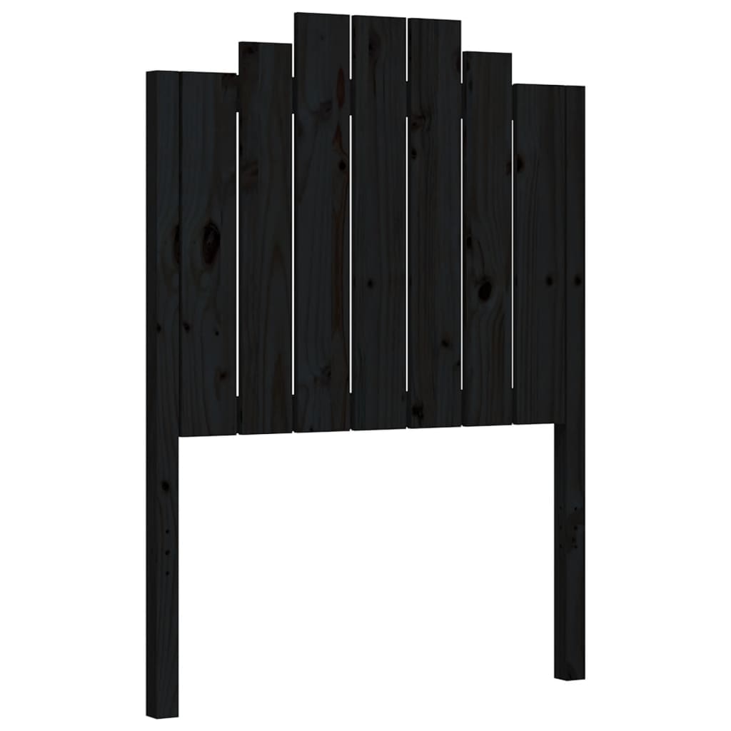 Giroletto con Testiera Nero Small Single in Legno Massello | homemem39
