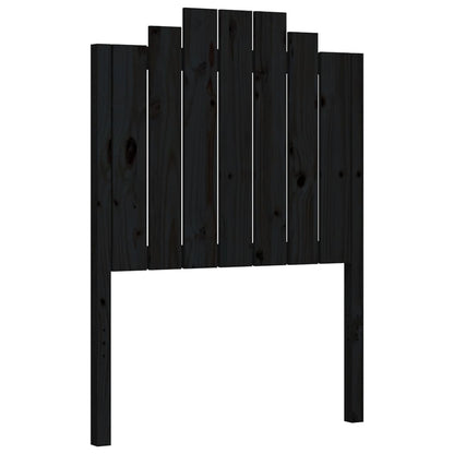 Giroletto con Testiera Nero Small Single in Legno Massello