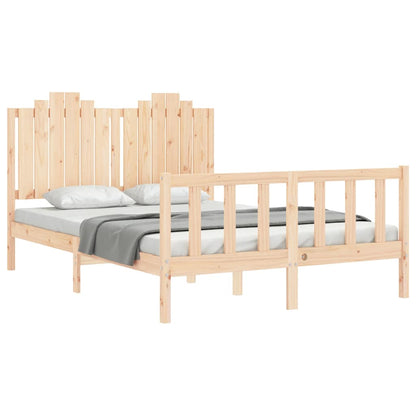 Letto senza Materasso 140x190 cm in Legno Massello di Pino - homemem39