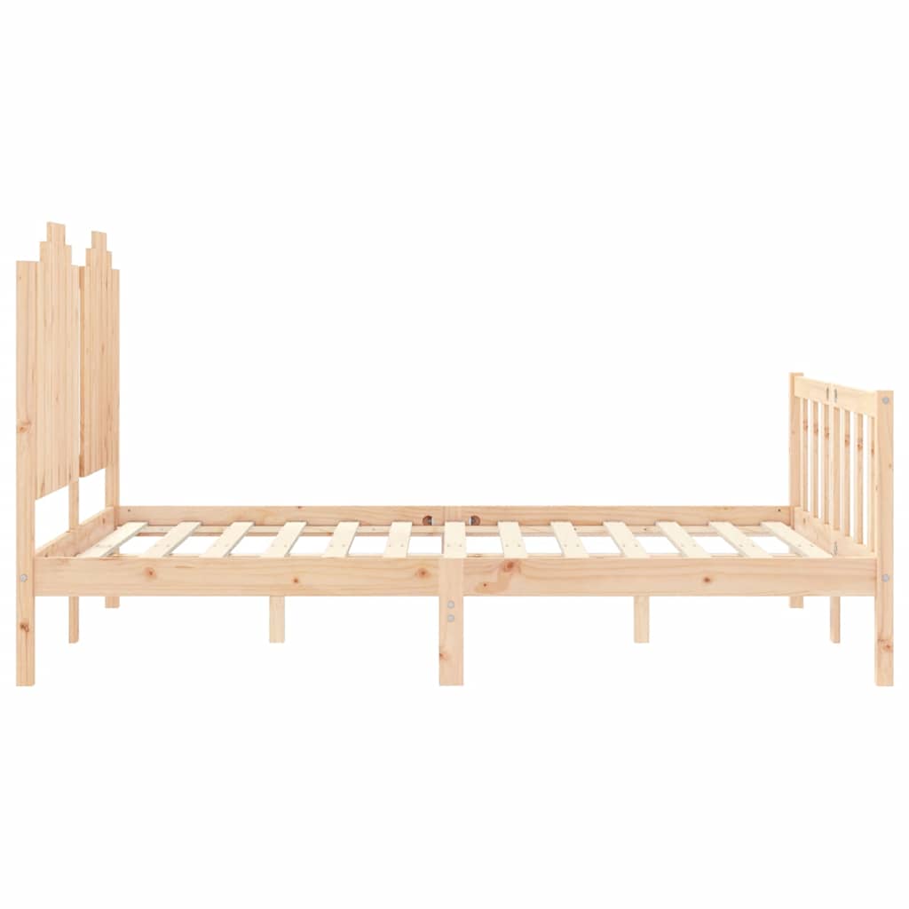 Letto senza Materasso 140x190 cm in Legno Massello di Pino - homemem39
