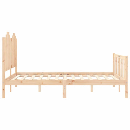 Letto senza Materasso 140x190 cm in Legno Massello di Pino - homemem39